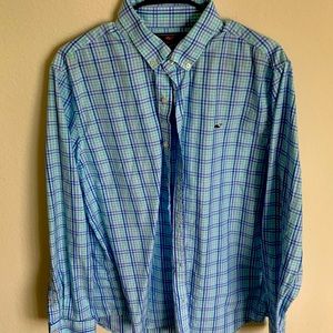 Blue and turquoise Vineyard Vines button-down